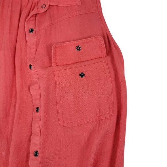 Maurices‎ Button Down Tank Top Coral Size L - Picture 11 of 11